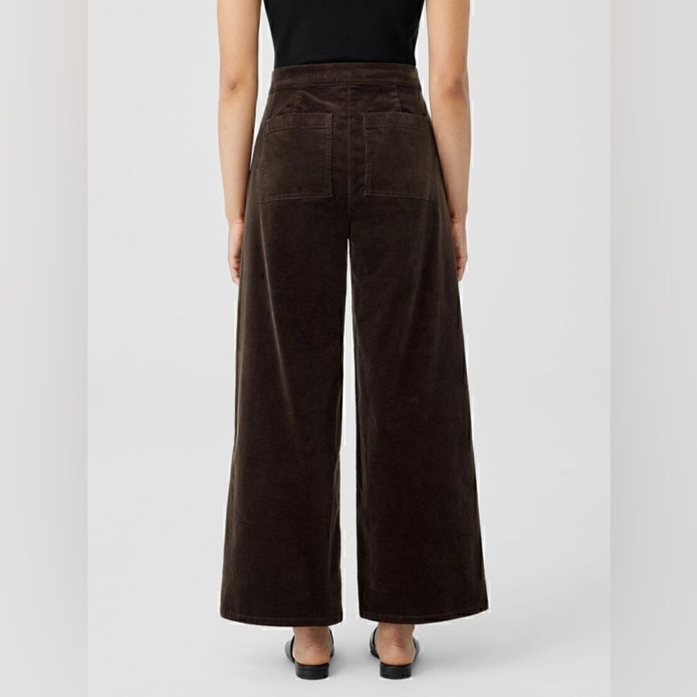 Organic Cotton Stretch Corduroy Wide-Leg Pant Eileen Fisher